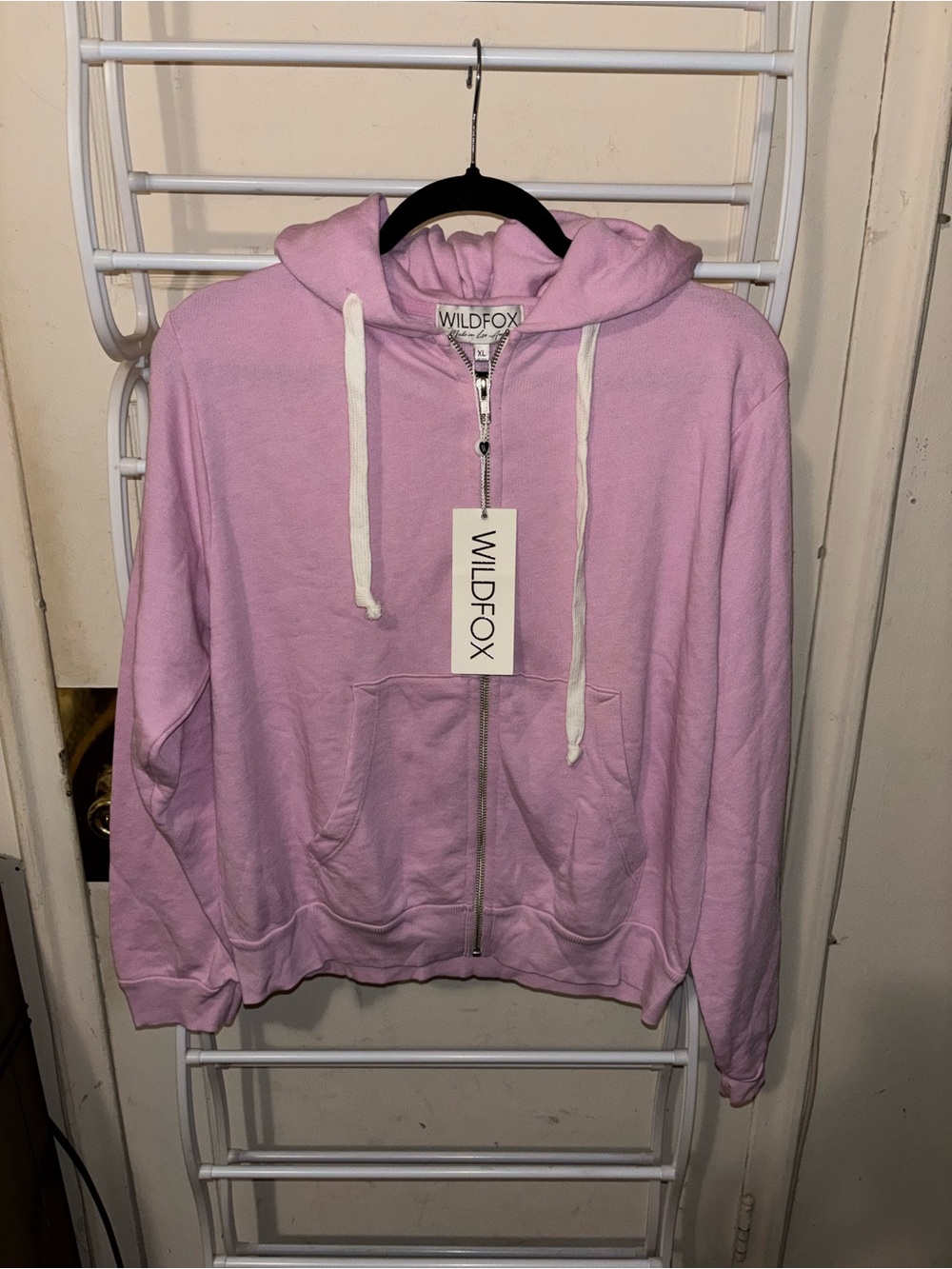 Wildfox Zip-Up Hoodie Sz XL Lounge Athletic Casual Back To School